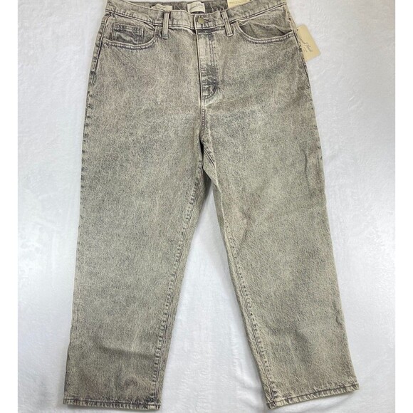 Universal Thread Jeans Womens Sz 16 33 Vintage Look Straight Leg Acid Wash Gray - Picture 1 of 12